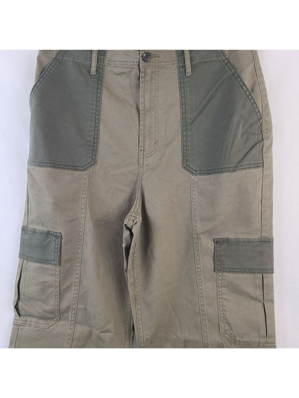 NEW A.N.A. Highest-Rise Vintage Straight Cargo Pants Dusky Oregano Sz 14 - Picture 4 of 6